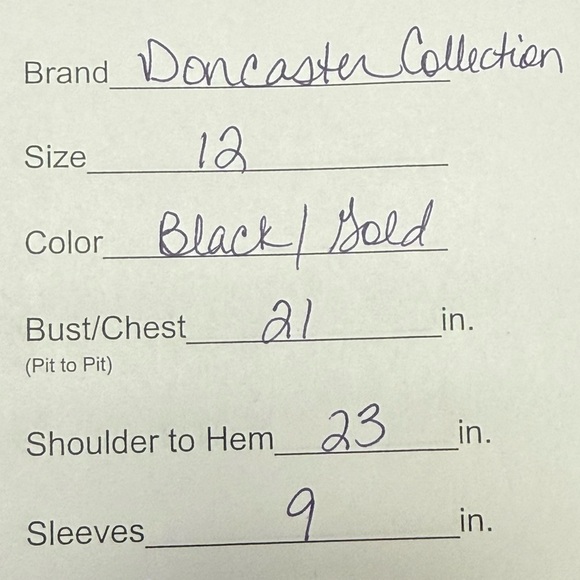 Doncaster Black Embellished Crystal Beaded Top Medium | Holiday Party Blouse - Picture 8 of 8